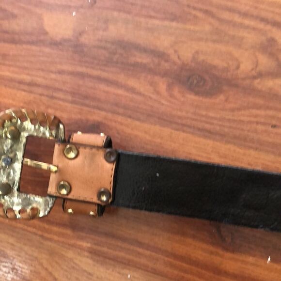 LeatherRock Stone and studded leather belt size S main image 4